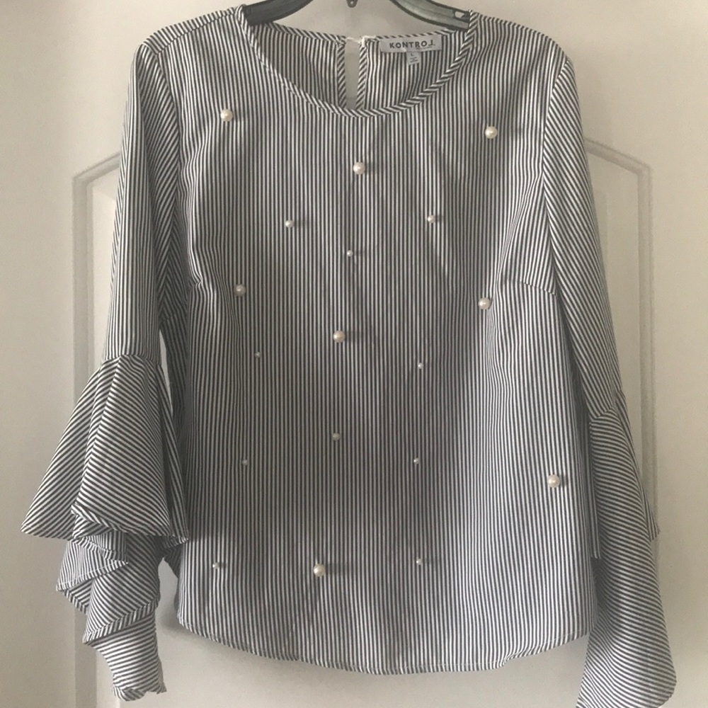Striped Pearl Top